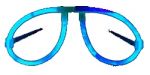 Knicklicht Brille Blau
