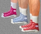 Preview: Silly Socks Turnschuhe Style Blau