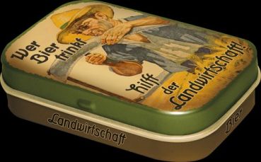Pillendose Wer Bier trinkt hilft der Landwirtschaft