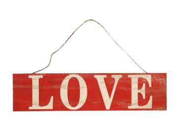 Holz Schild Love