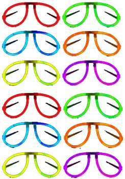 Preview: Knicklicht Brille Orange