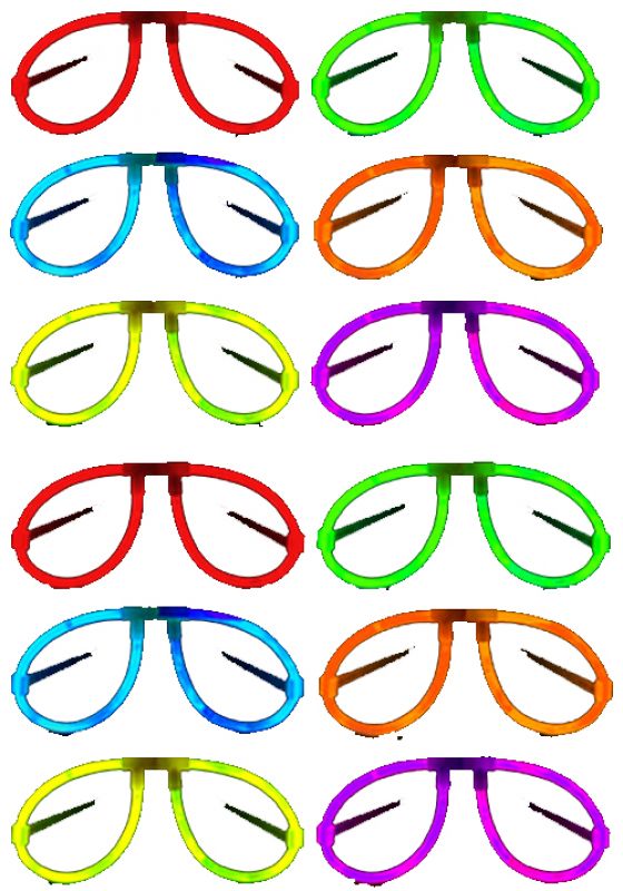 Knicklicht Brille Blau