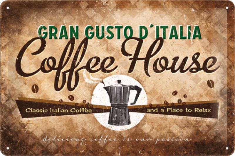 Blechschild 20 x 30  Coffee House