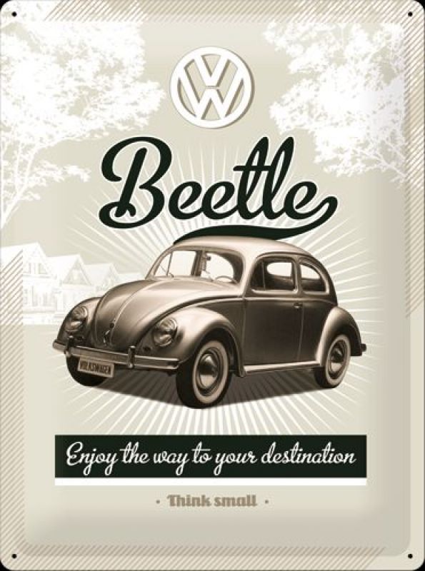 Blechschild 30 x 40 VW Retro Beetle