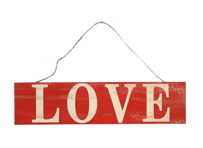 Holz Schild Love
